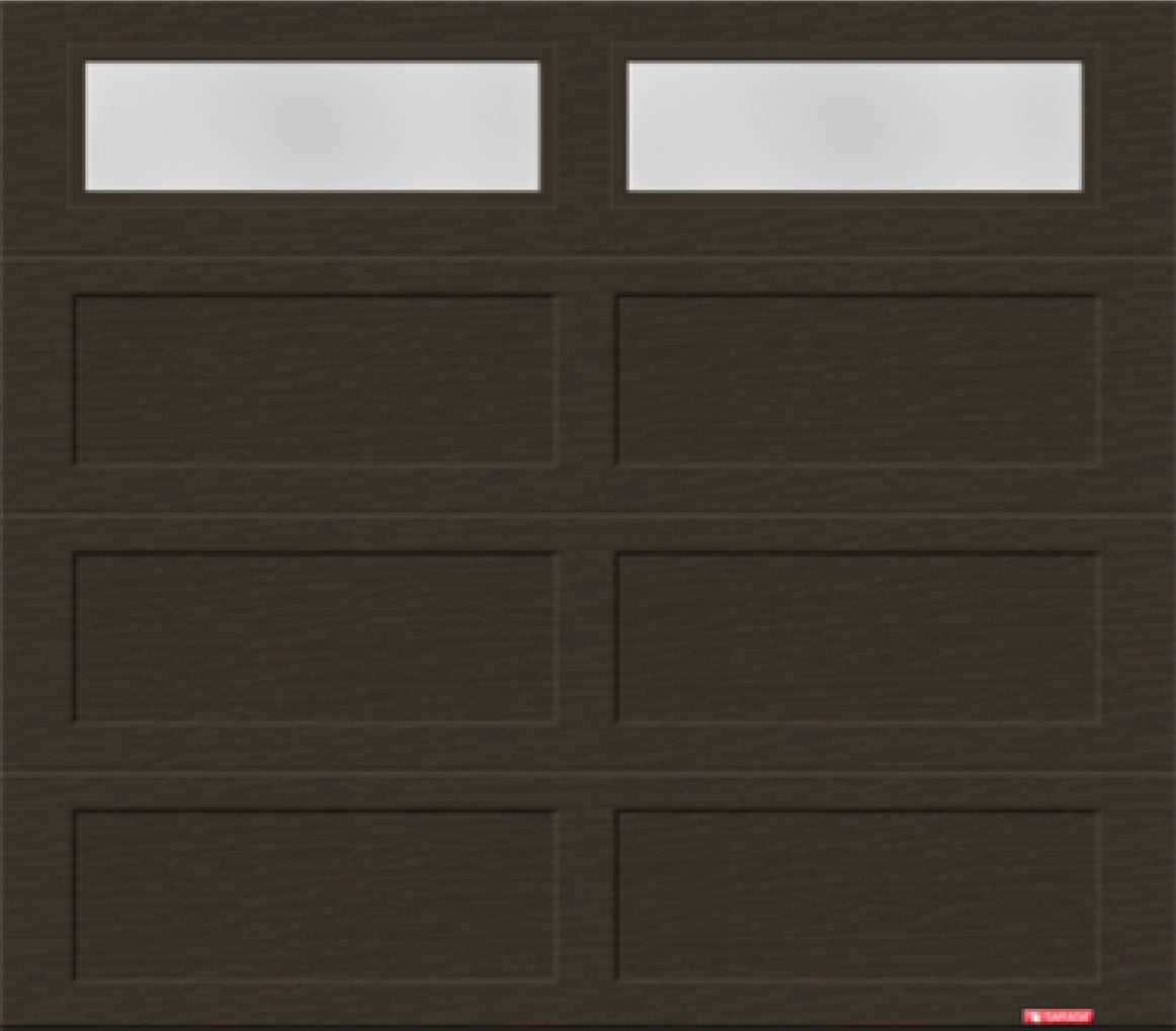 8X7 Shaker XL Traditional Moka Brown Window Garage Doors by GARAGA
