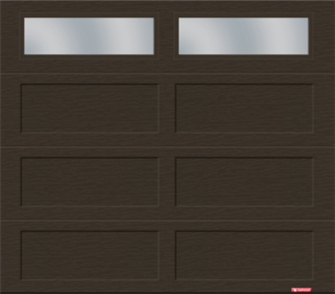 8X7 Shaker XL Traditional Moka Brown Window Garage Doors by GARAGA