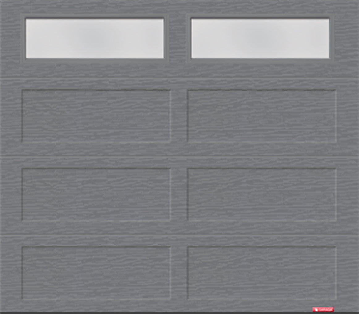 8X7 Shaker XL Traditional Charcoal Window Garage Doors by GARAGA