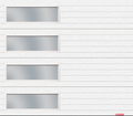 Contemporary or Traditional -  Long Windows - GARAGA Moderno Multi Ice White Garage Doors - Made in Canada