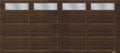 16X7 Chocolate Walnut Wood Finish Garage Door with Windows - Shaker XL GARAGA