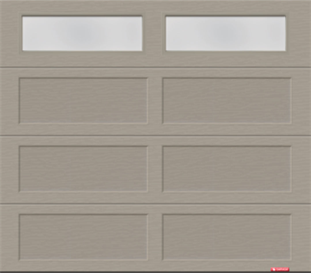 8X7 Shaker XL Traditional Claystone Window Garage Doors by GARAGA