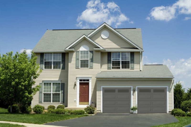 8X7 Long Panel Garage Door with Top Windows AMARR | Mississauaga