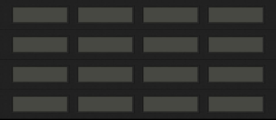 16X7 Black Long Panel Contemporary Garage Doors | Toronto – Easy