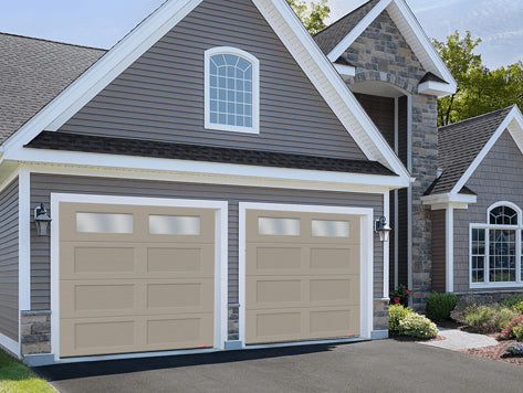 ☆American Garage 9X7 Shaker XL Traditional Claystone Window Garage Doors by GARAGA